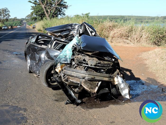 A vítima é um empresário na cidade de Planura, e conduzia um Corolla. - Foto: Portal NC