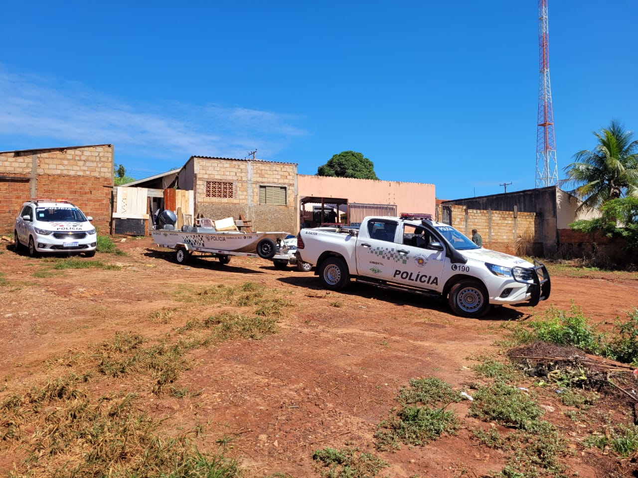 : Local em que os peixes foram apreendidos - Foto: PMESP.