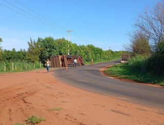 Motorista fica ferido em acidente na vicinal de Laranjeiras